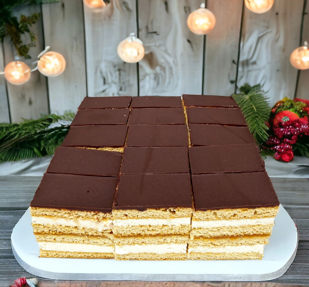 Honey creamy slice