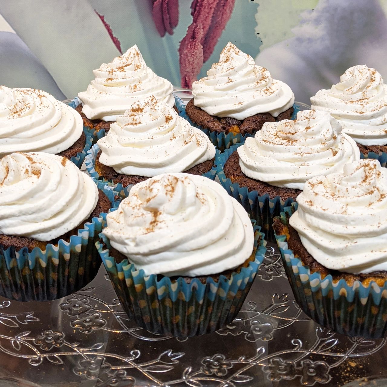 Pumpkin brownie cupcake