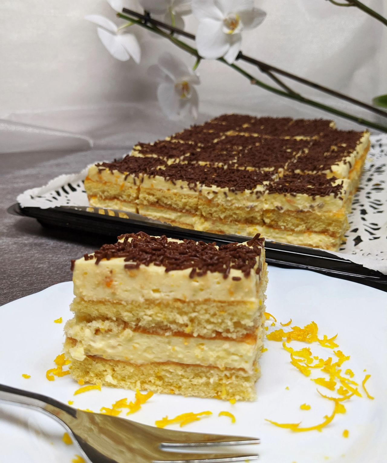 Orange creamy slice