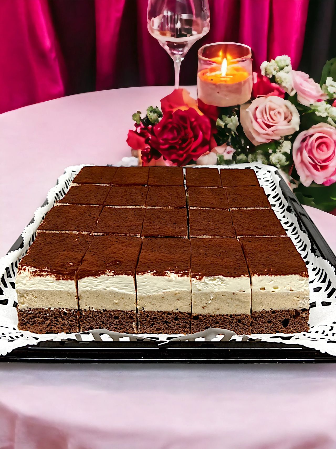 Chestnut cream slice