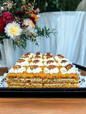 Carrot cake slice